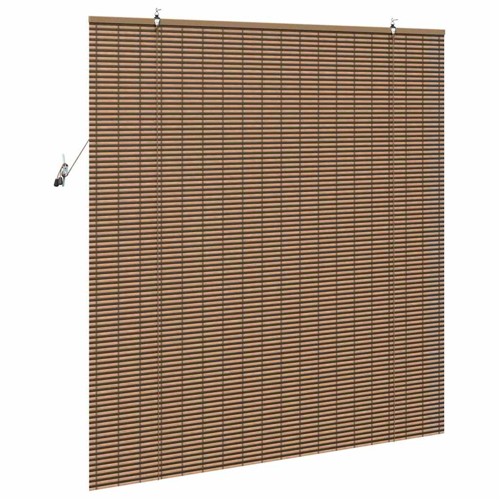 Persiana de Janela Geométrico Castanho 140 x 160 cm Bambu