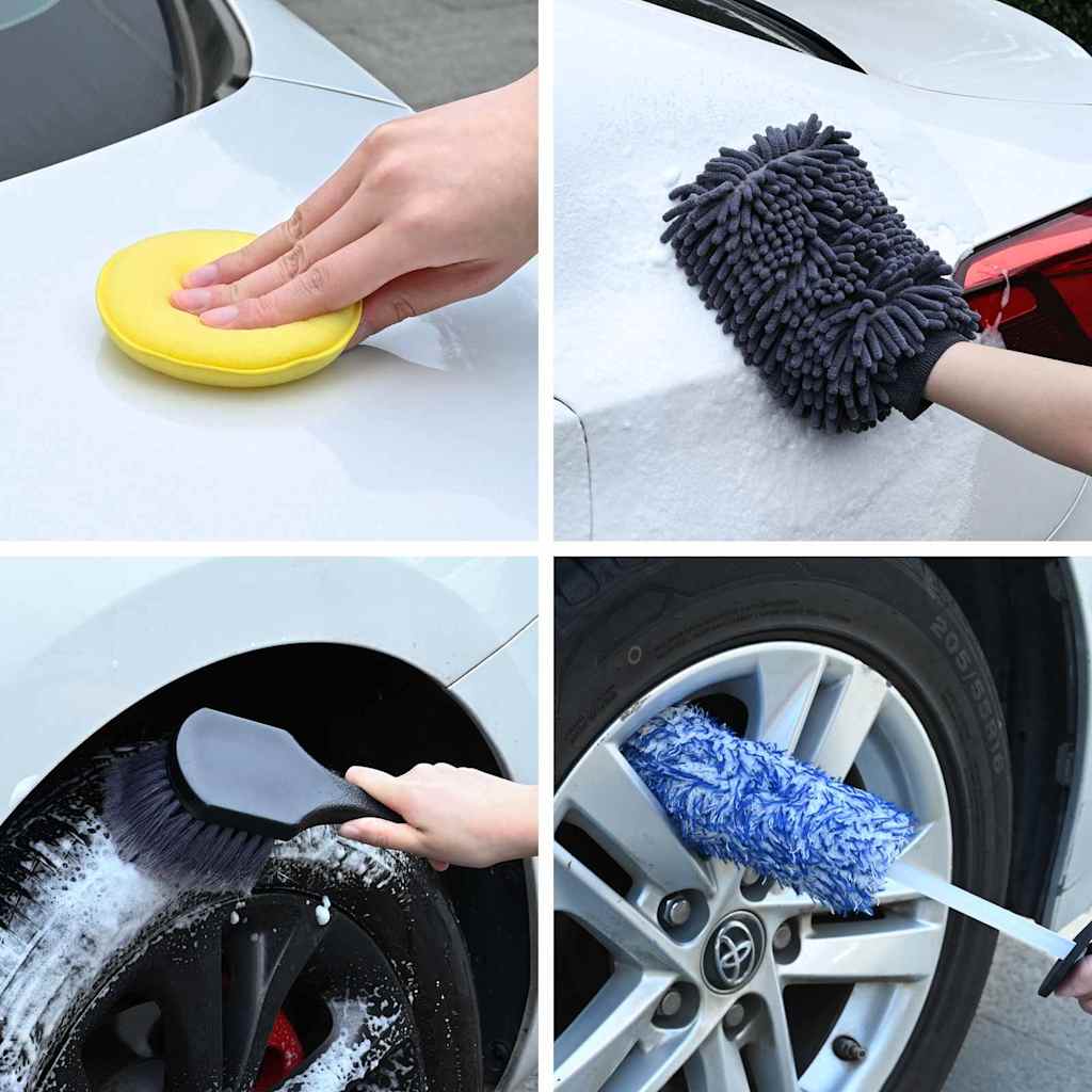 Conjunto de Escovas para Limpeza de Carro 13 pcs Multi Cor