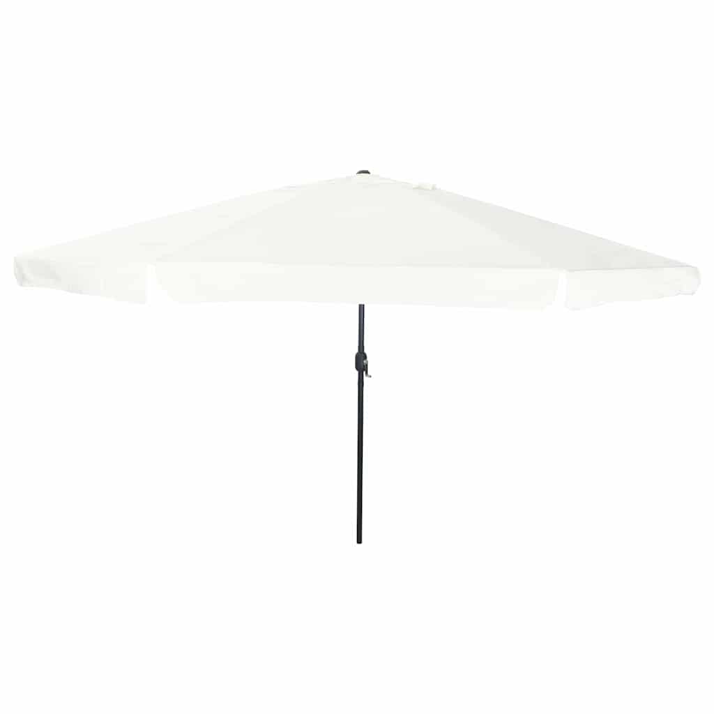 Guarda-sol de Jardim Branco e Preto 395 x 395 x 245 cm