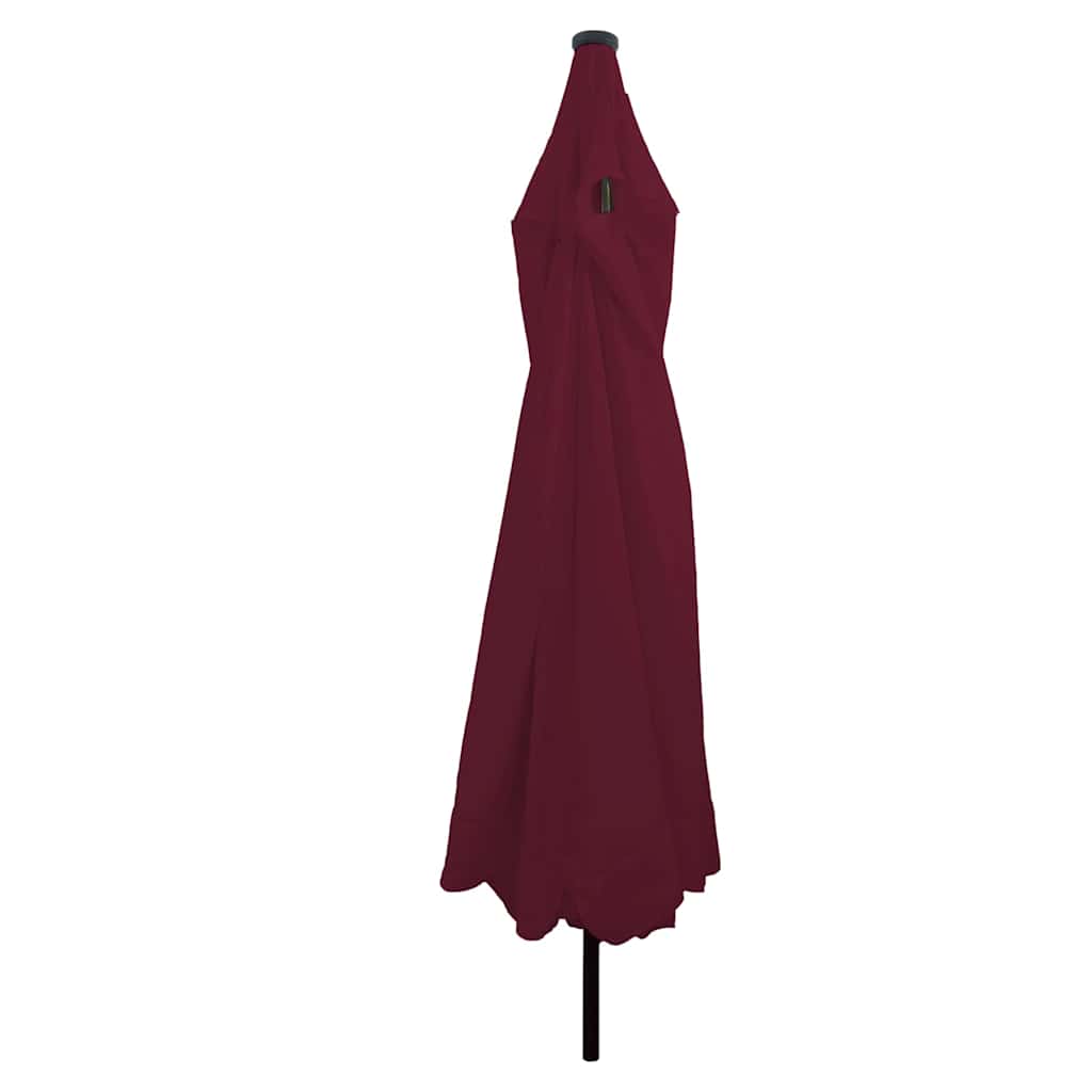 Guarda-sol de Jardim Vermelho e Preto 395 x 395 x 245 cm