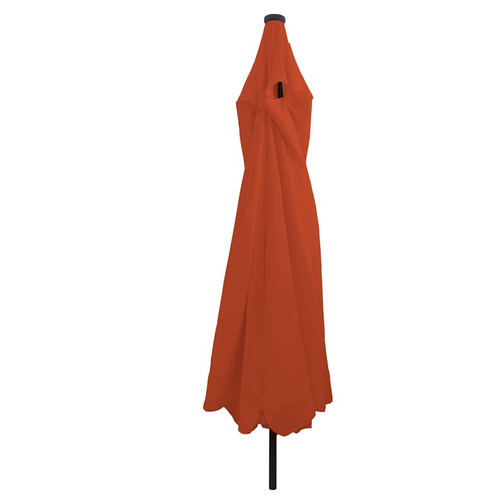 Guarda-sol de Jardim Vermelho e Preto 395 x 395 x 245 cm