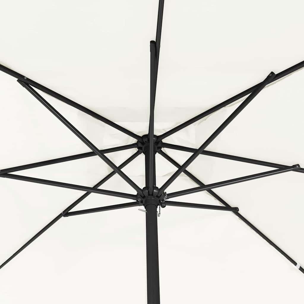 Guarda-sol de Jardim Branco e Preto 295 x 295 x 245 cm