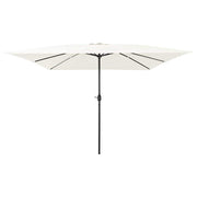 Guarda-sol de Jardim Branco e Preto 295 x 295 x 245 cm