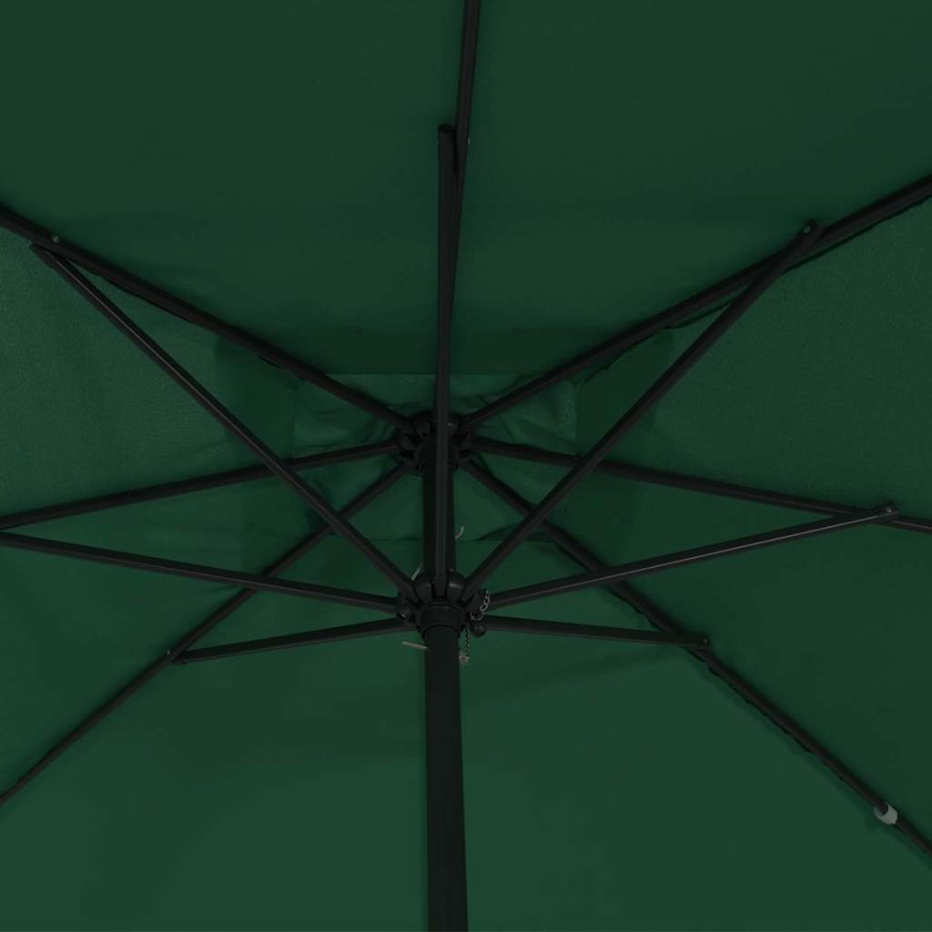 Guarda-sol de Jardim Verde e Preto 295 x 295 x 245 cm