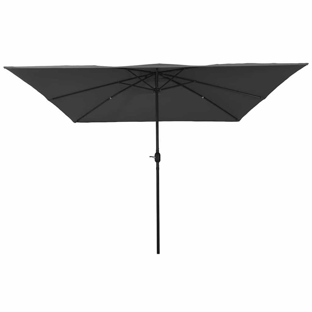 Guarda-sol de Jardim Antracite e Preto 295 x 295 x 245 cm
