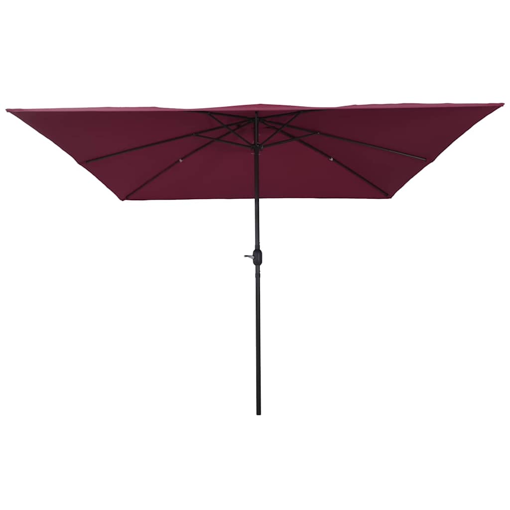 Guarda-sol de Jardim Vermelho e Preto 295 x 295 x 245 cm