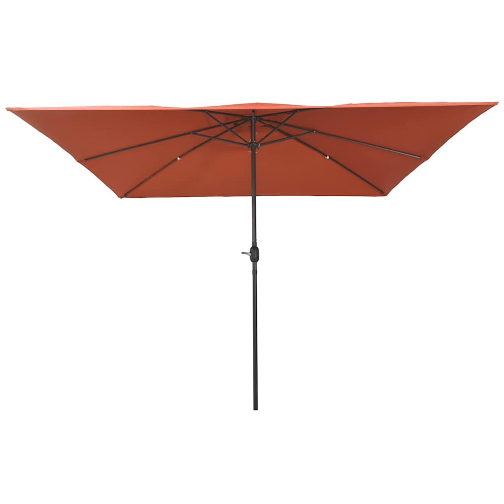 Guarda-sol de Jardim Vermelho e Preto 295 x 295 x 245 cm