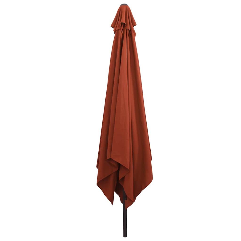 Guarda-sol de Jardim Vermelho e Preto 295 x 295 x 245 cm