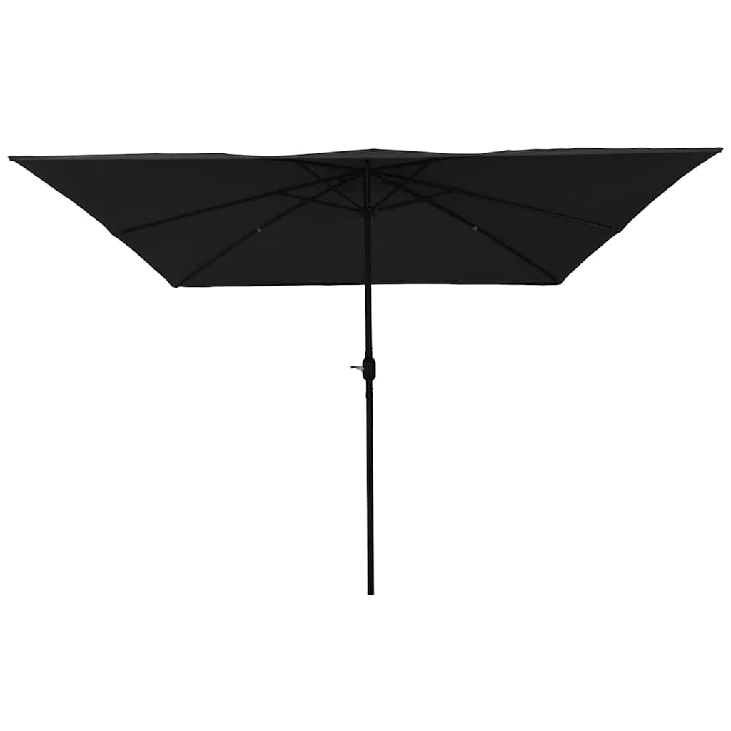 Guarda-sol de Jardim Preto 295 x 295 x 245 cm Poliéster e Aço