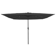 Guarda-sol de Jardim Antracite e Preto 295 x 295 x 245 cm