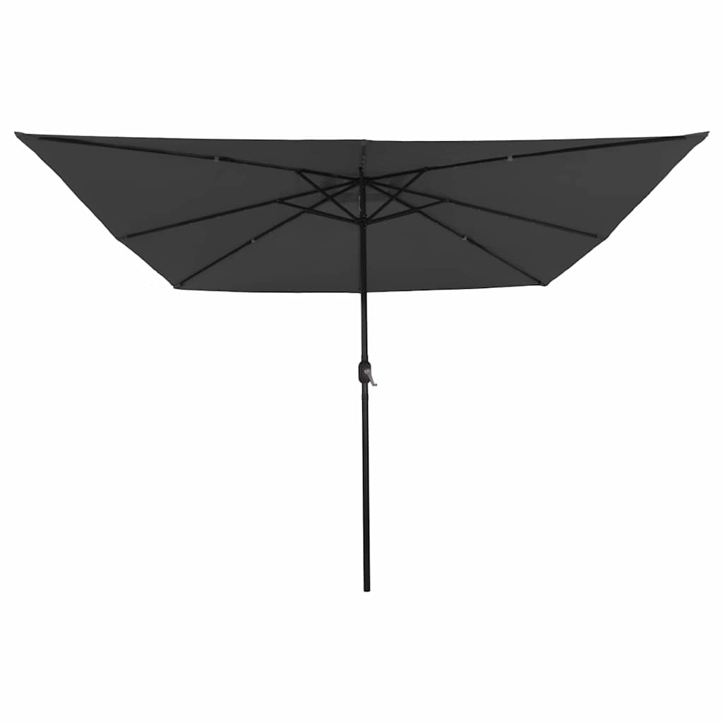 Guarda-sol de Jardim Antracite e Preto 295 x 295 x 245 cm