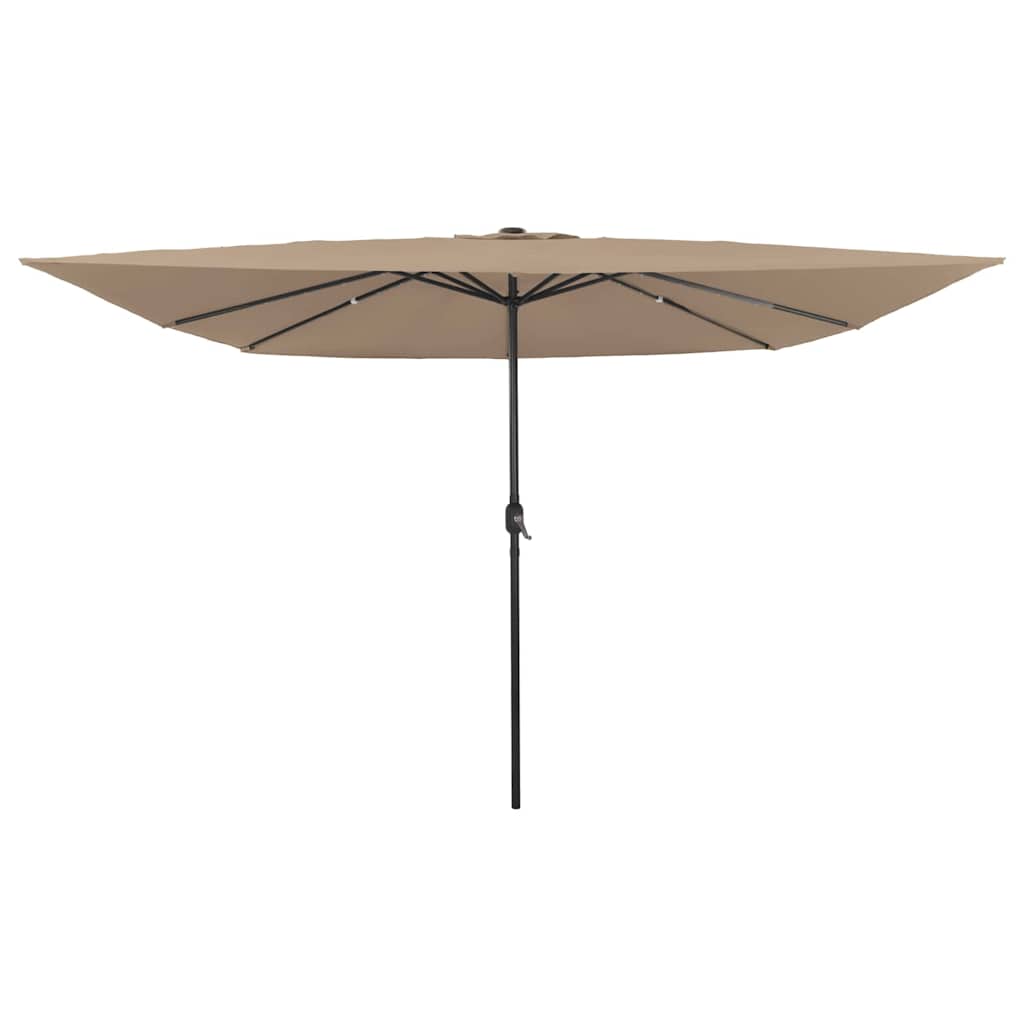 Guarda-sol de Jardim Taupe e Preto 295 x 295 x 245 cm
