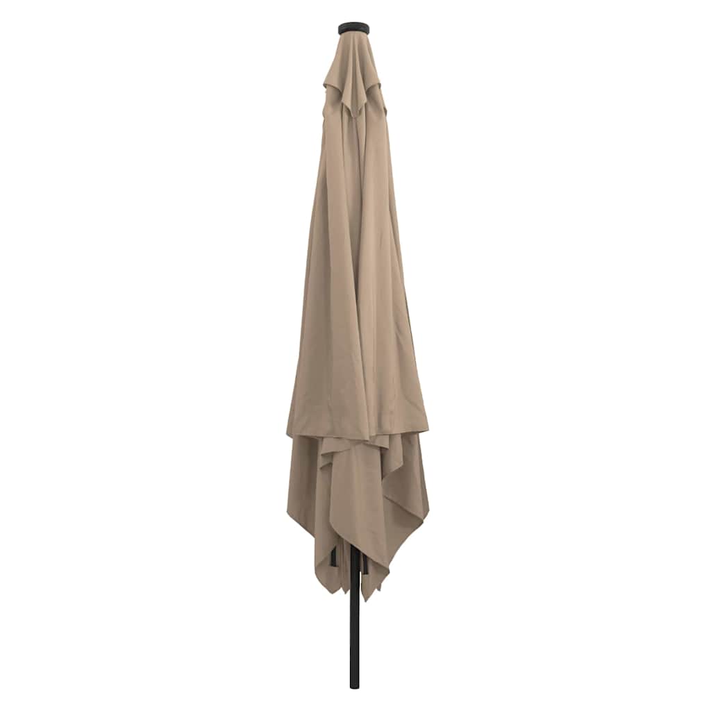Guarda-sol de Jardim Taupe e Preto 295 x 295 x 245 cm