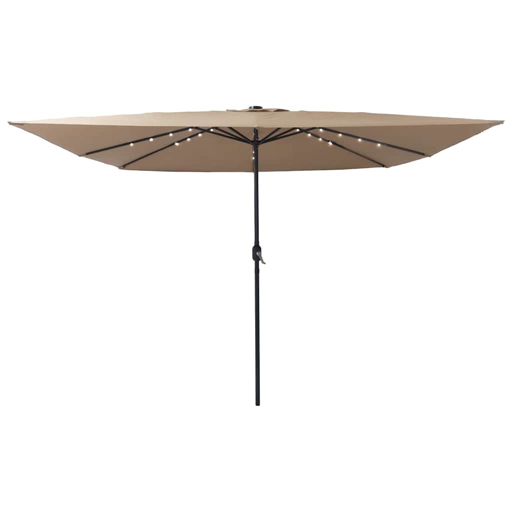 Guarda-sol de Jardim Taupe e Preto 295 x 295 x 245 cm