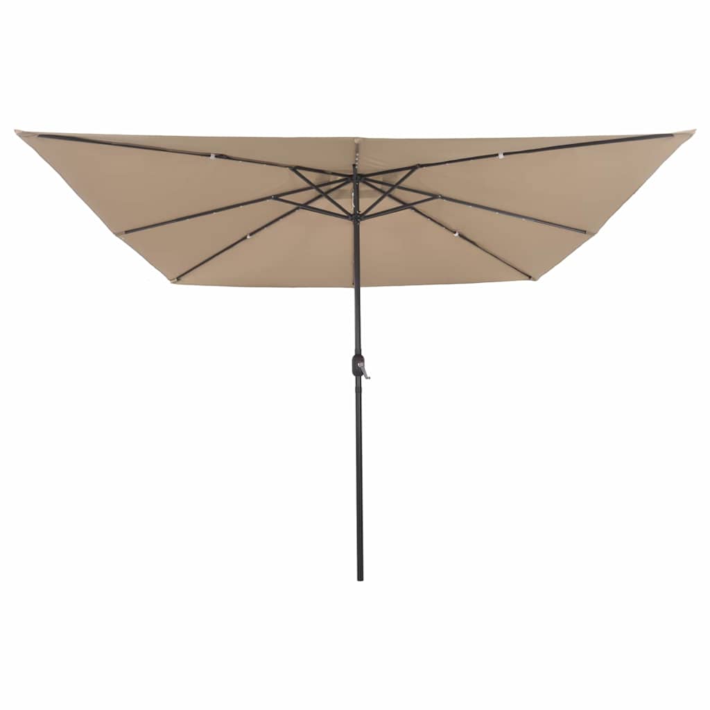 Guarda-sol de Jardim Taupe e Preto 295 x 295 x 245 cm