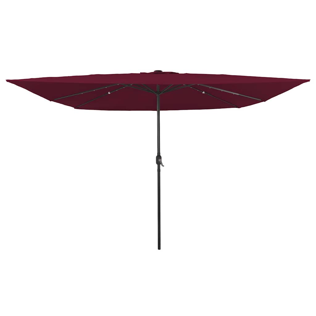 Guarda-sol de Jardim Vermelho e Preto 295 x 295 x 245 cm