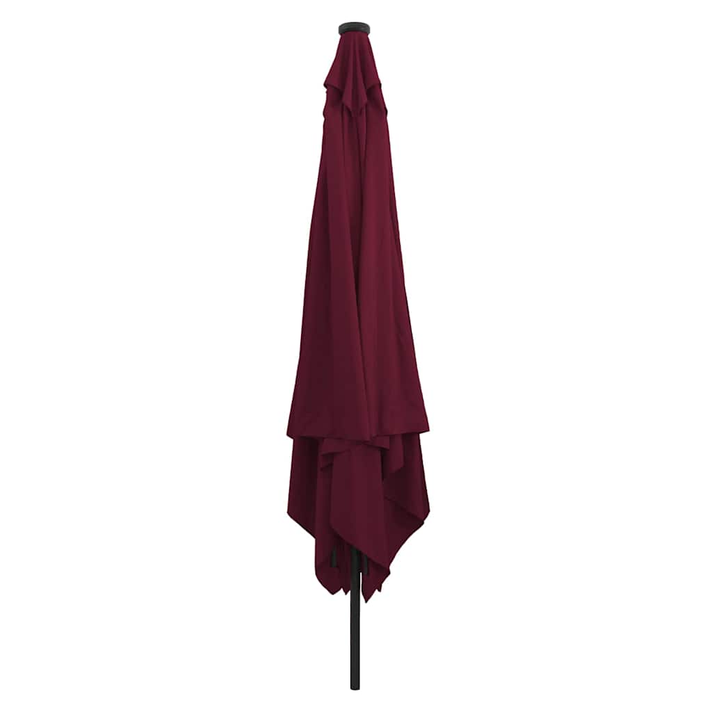 Guarda-sol de Jardim Vermelho e Preto 295 x 295 x 245 cm