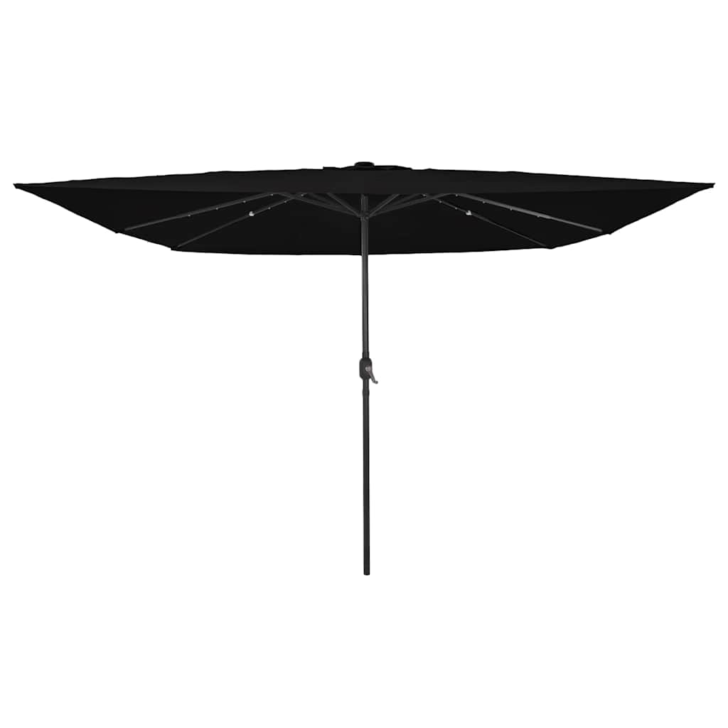 Guarda-sol de Jardim Preto 295 x 295 x 245 cm Poliéster e Aço