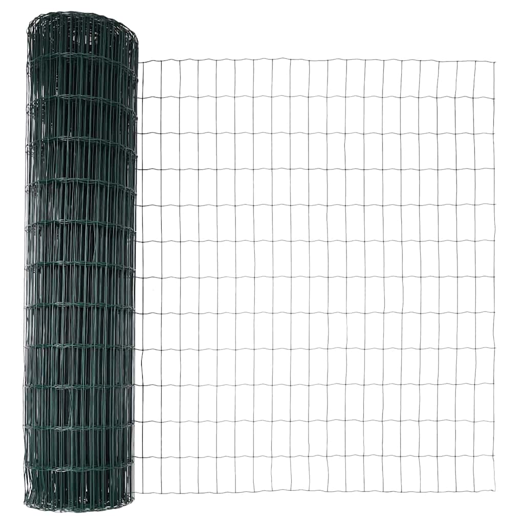 Cerca Euro Verde 1 x 10 m Ferro revestido de PVC