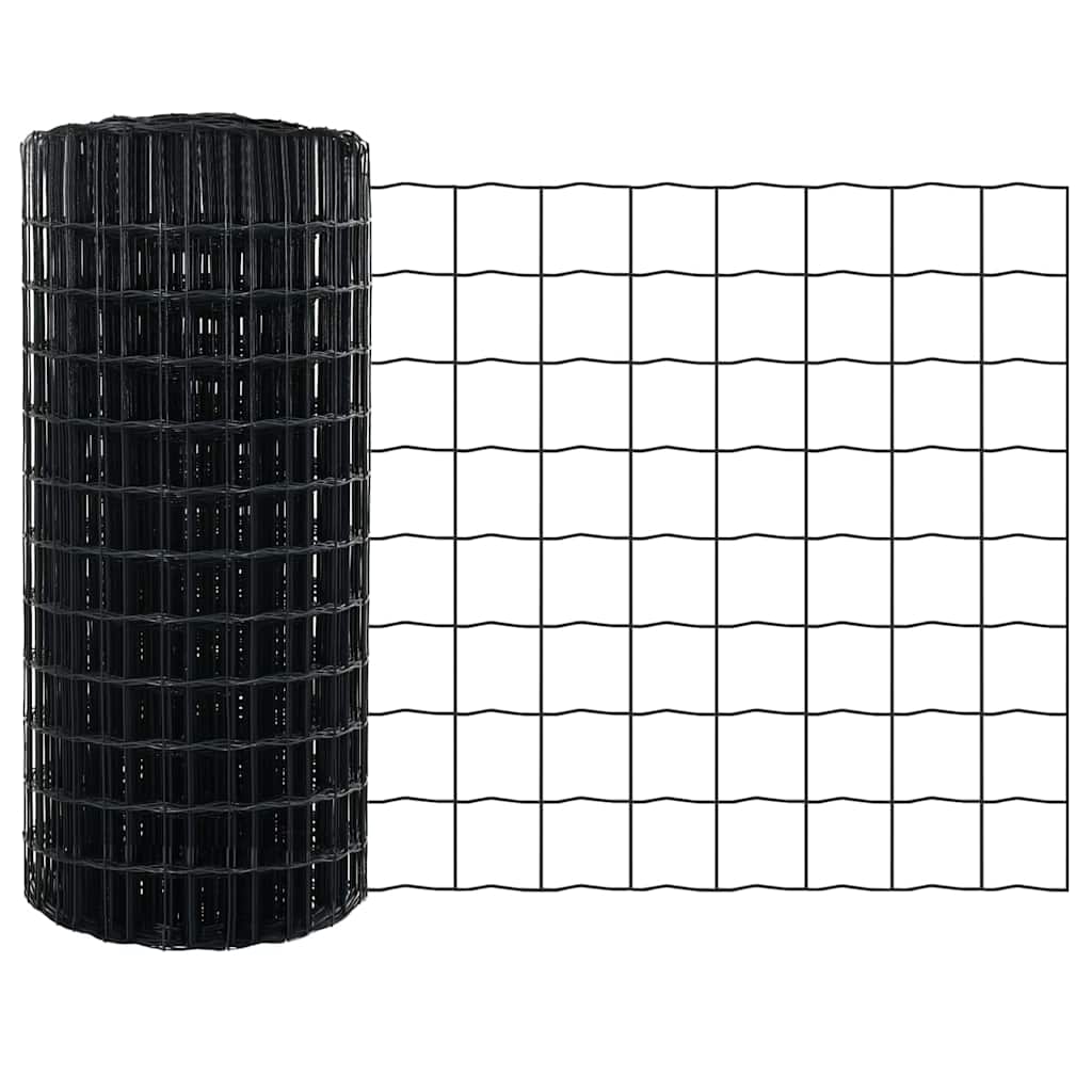 Cerca Euro Cinzeto 0.8 x 10 m Ferro revestido de PVC