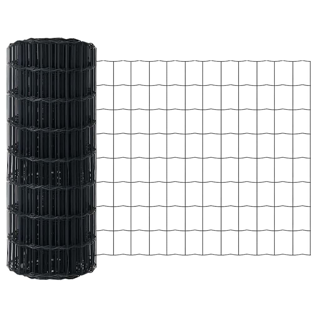 Cerca Euro Cinzeto 0.6 x 10 m Ferro revestido de PVC