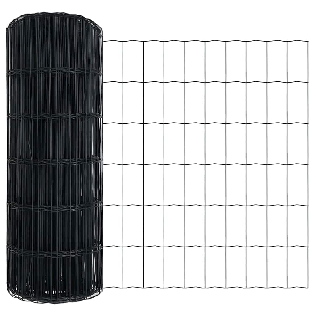 Cerca Euro Cinzeto 0.6 x 10 m Ferro revestido de PVC