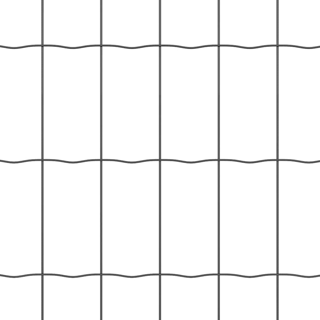 Cerca Euro Cinzeto 1 x 10 m Ferro revestido de PVC