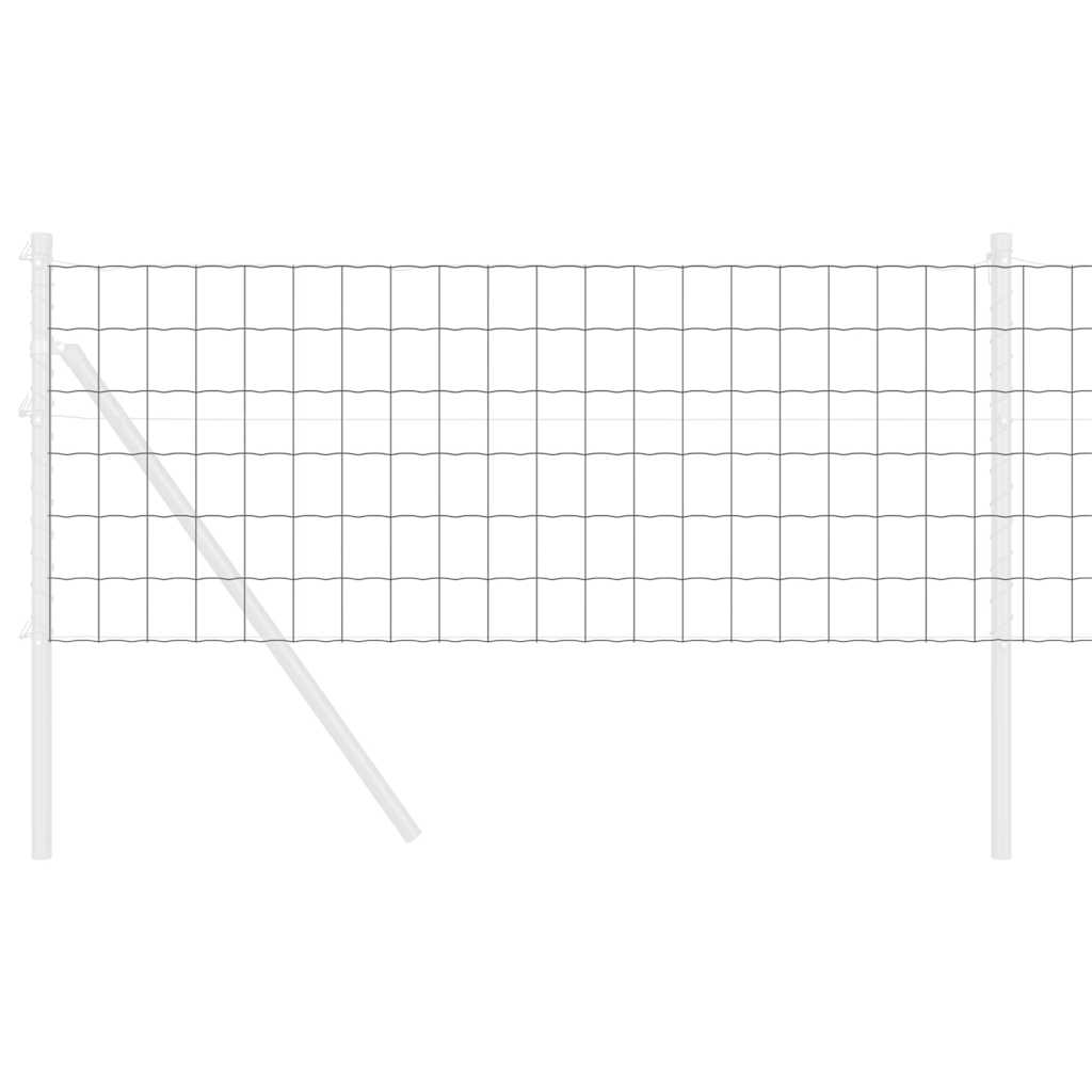 Cerca Euro Cinzeto 0.6 x 10 m Ferro revestido de PVC