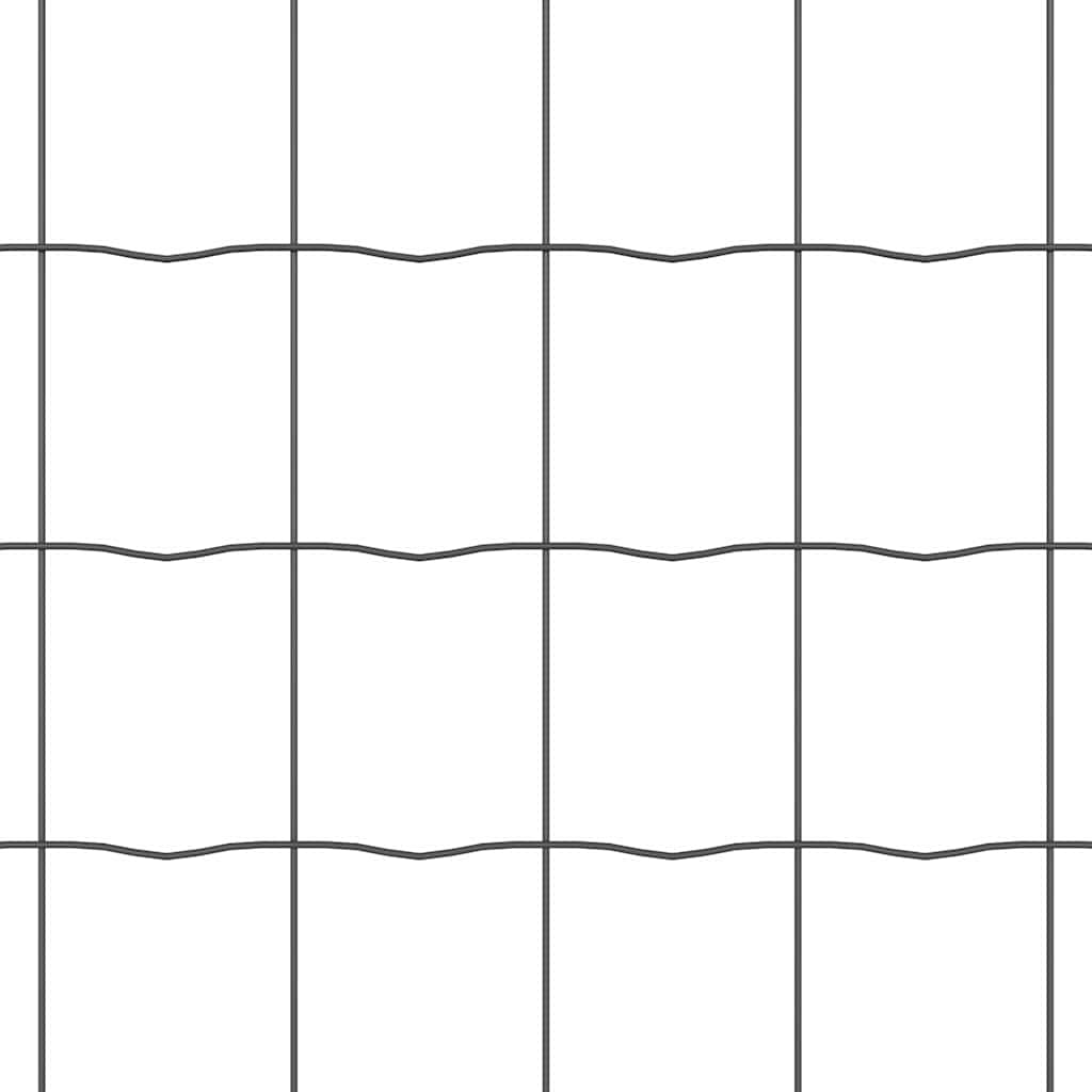 Cerca Euro Cinzeto 0.4 x 10 m Ferro revestido de PVC
