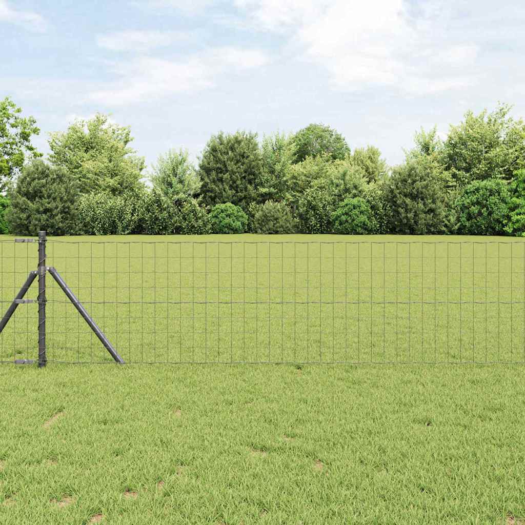 Cerca Euro Cinzeto 0.4 x 10 m Ferro revestido de PVC
