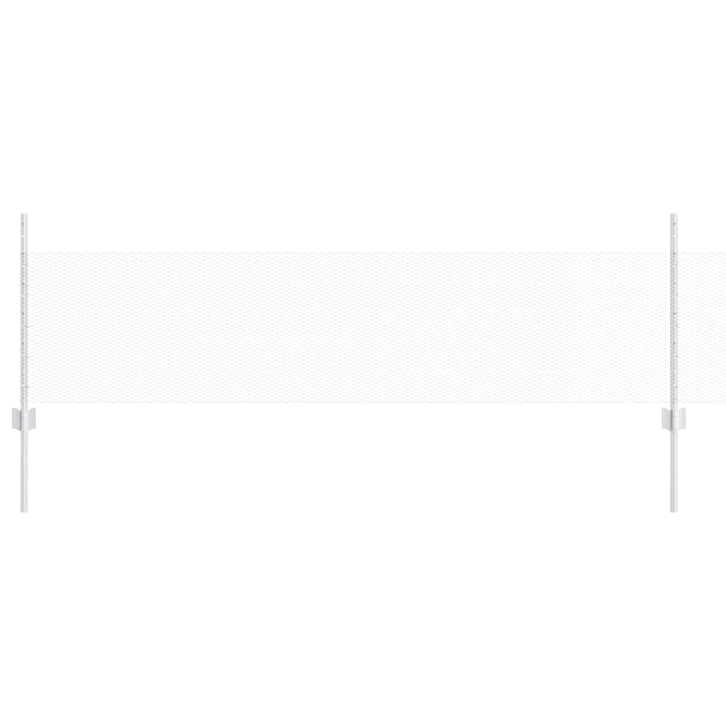 Cerca com Postes Prateado 0.5 x 10 m Aço