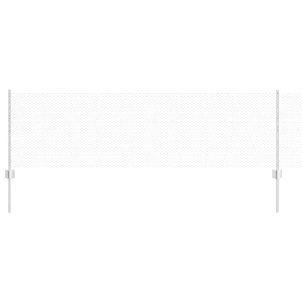 Cerca com Postes Prateado 0.6 x 10 m Aço