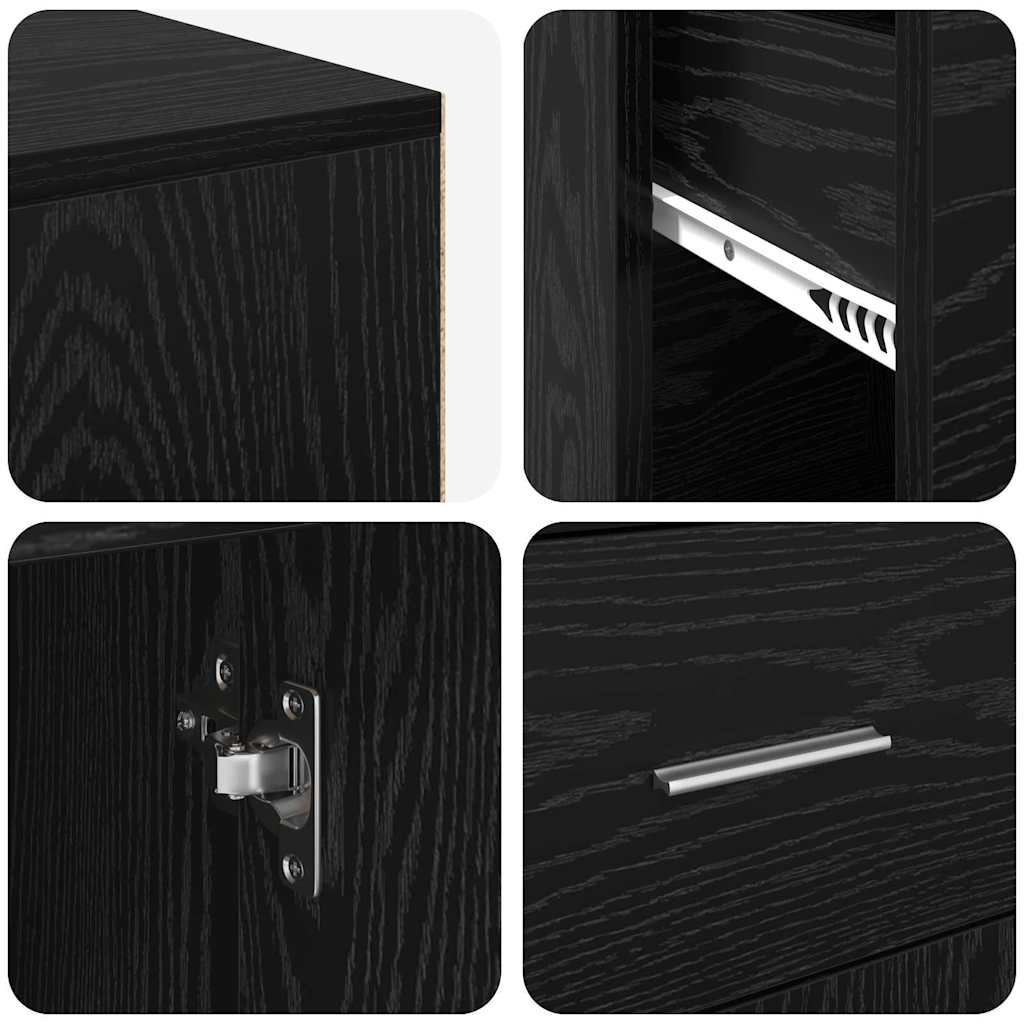 Secretária de canto com gaveta Carvalho preto 102 x 50 x 75 cm