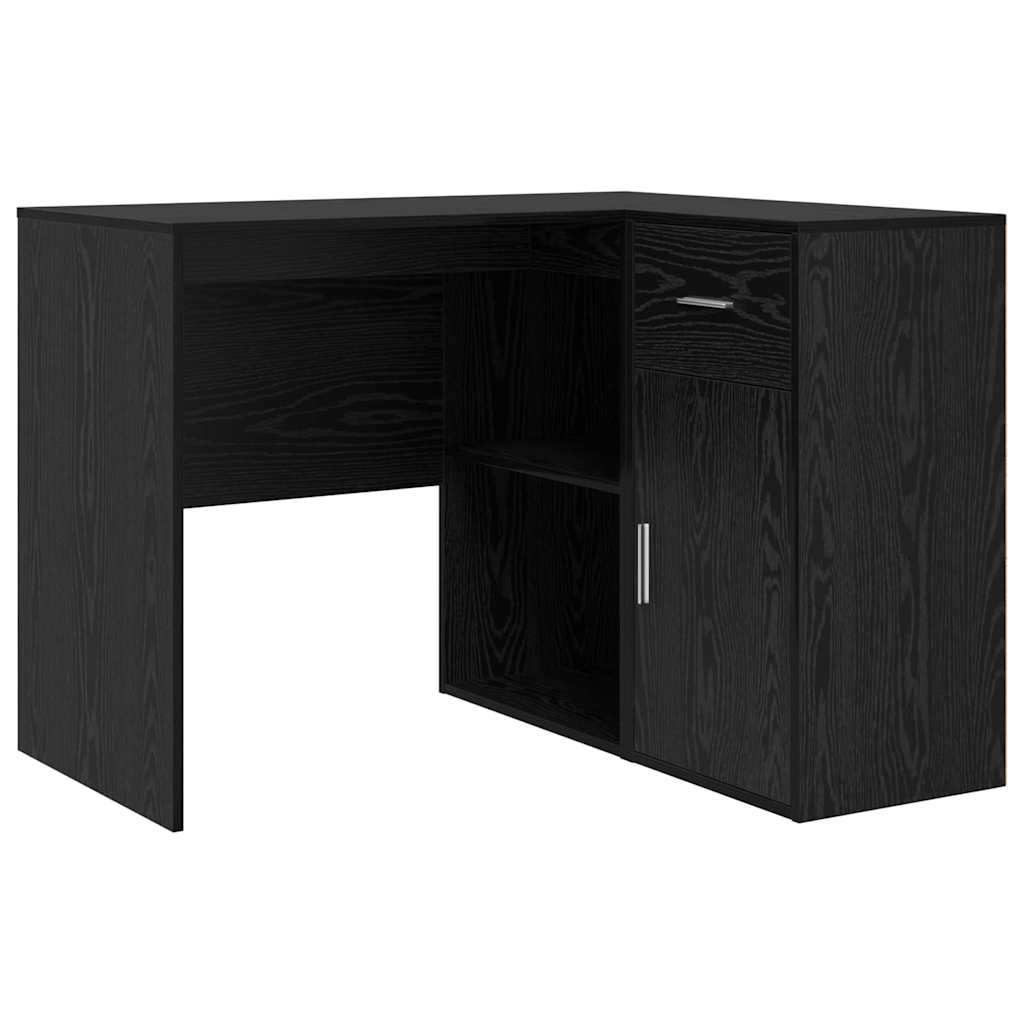 Secretária de canto com gaveta Carvalho preto 102 x 50 x 75 cm