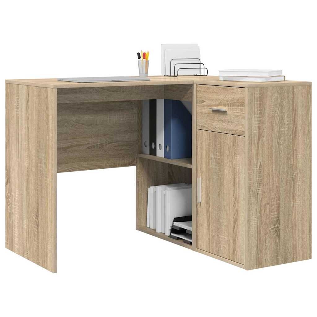 Secretária de canto com gaveta Carvalho Sonoma 102 x 50 x 75 cm