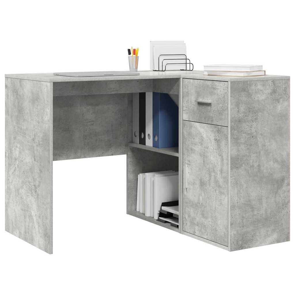 Secretária de canto com gaveta Cinzento 102 x 50 x 75 cm