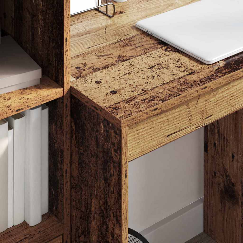 Mesa com Armazenamento 2 pcs Madeira Antiga 70 x 50 x 76 cm