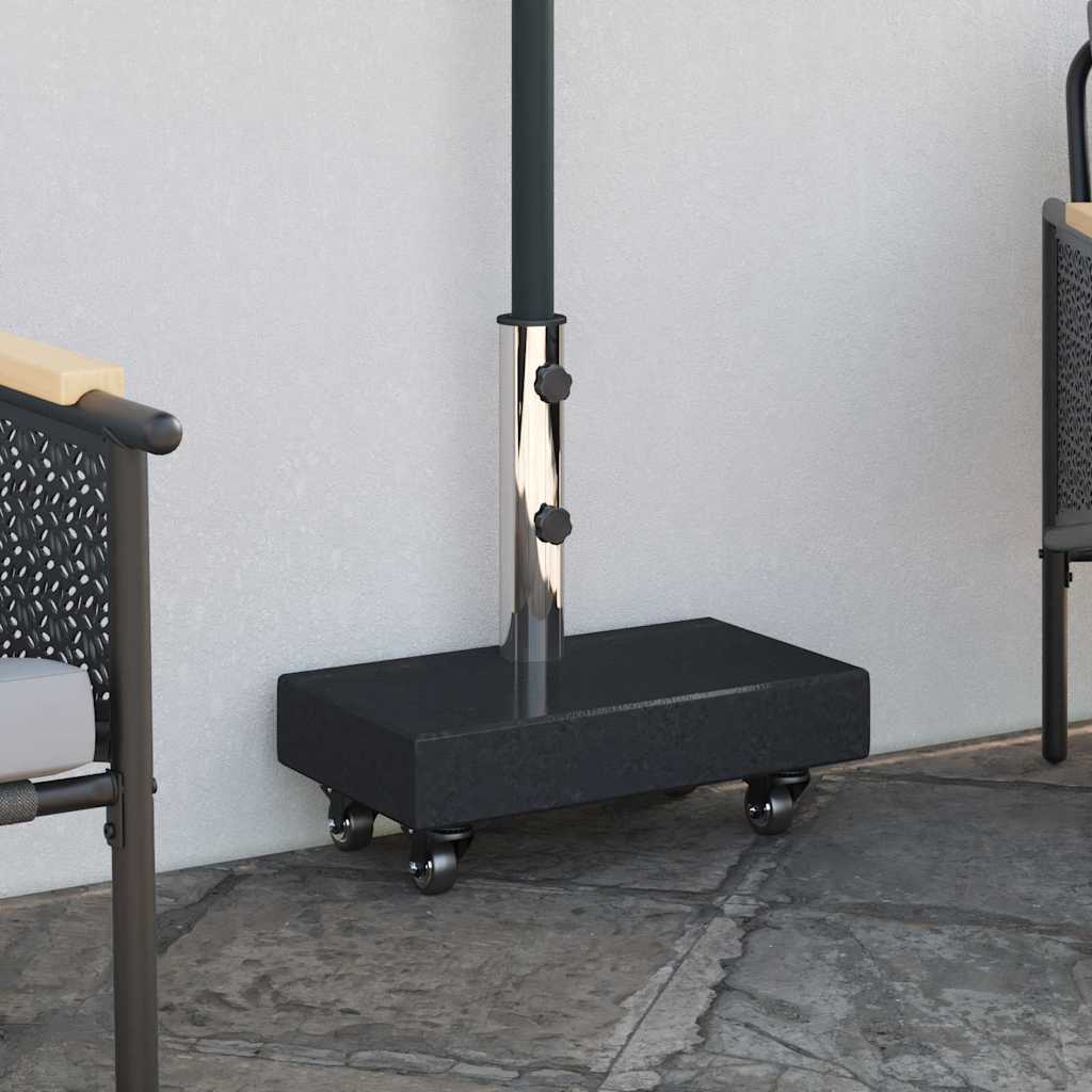 Base para chapéu de sol Preto 45 x 25 x 45 cm Granito e Aço