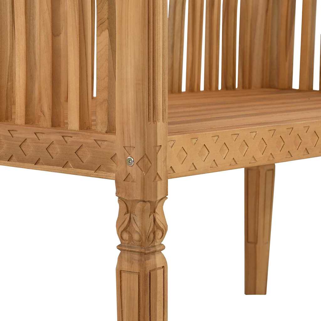 Banco de jardim Castanho 127.5 x 52 x 80 cm