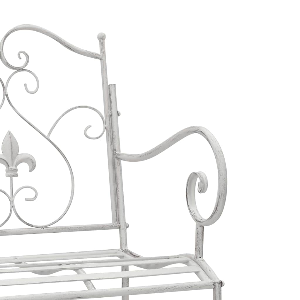 Banco de jardim Branco 104 x 54 x 93cm Aço