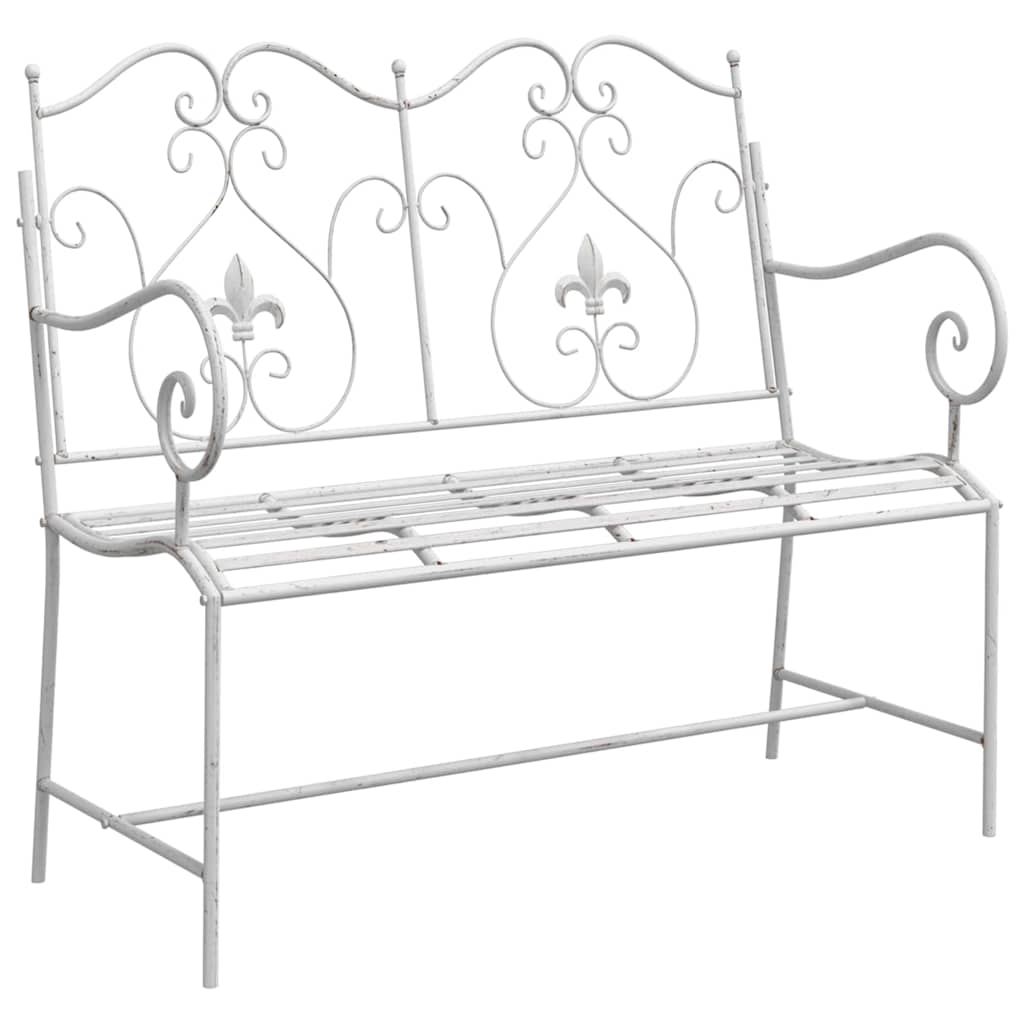 Banco de jardim Branco 104 x 54 x 93cm Aço