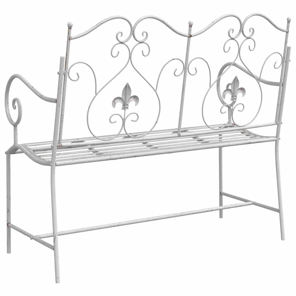Banco de jardim Branco 104 x 54 x 93cm Aço