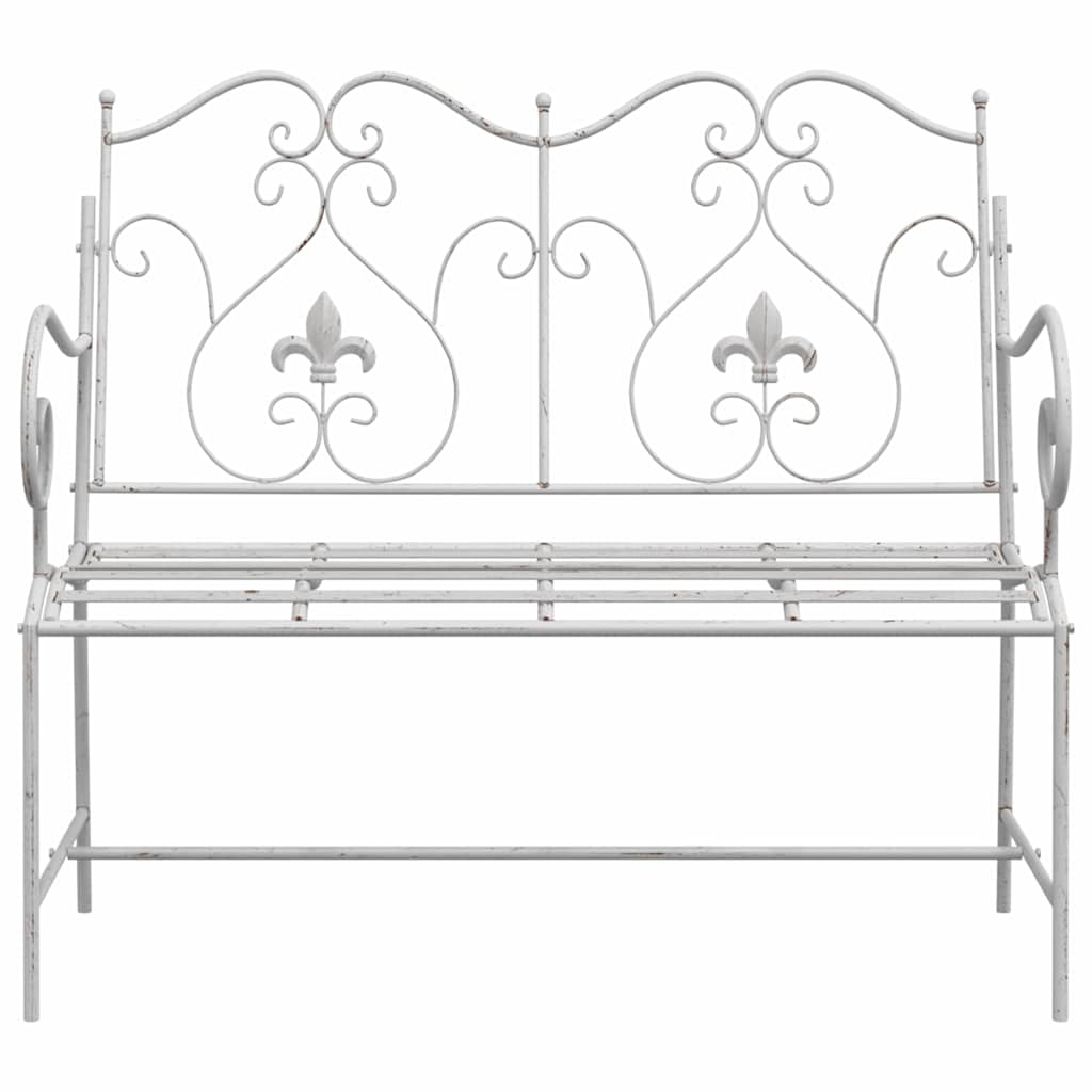 Banco de jardim Branco 104 x 54 x 93cm Aço