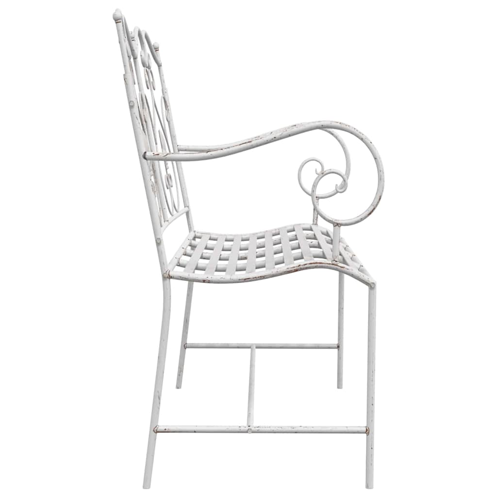 Banco de jardim Branco 104 x 54 x 93cm Aço