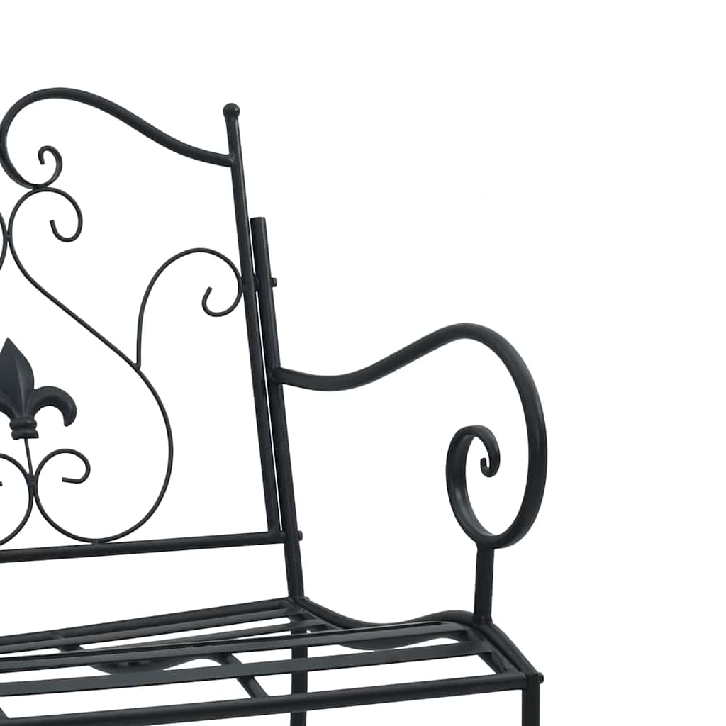 Banco de jardim Preto 104 x 54 x 93cm Aço