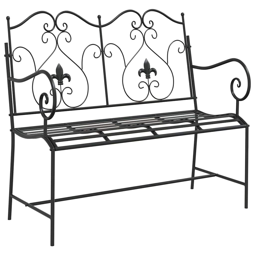 Banco de jardim Preto 104 x 54 x 93cm Aço