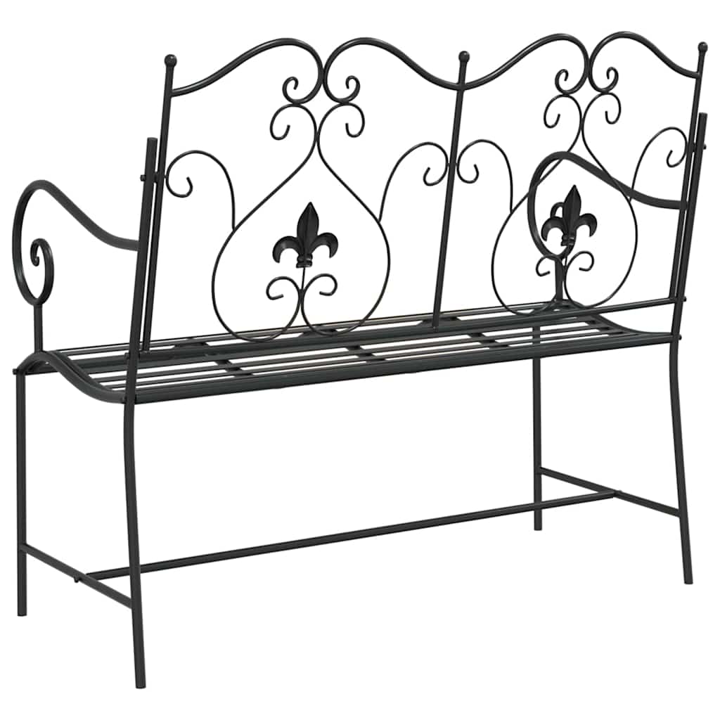 Banco de jardim Preto 104 x 54 x 93cm Aço