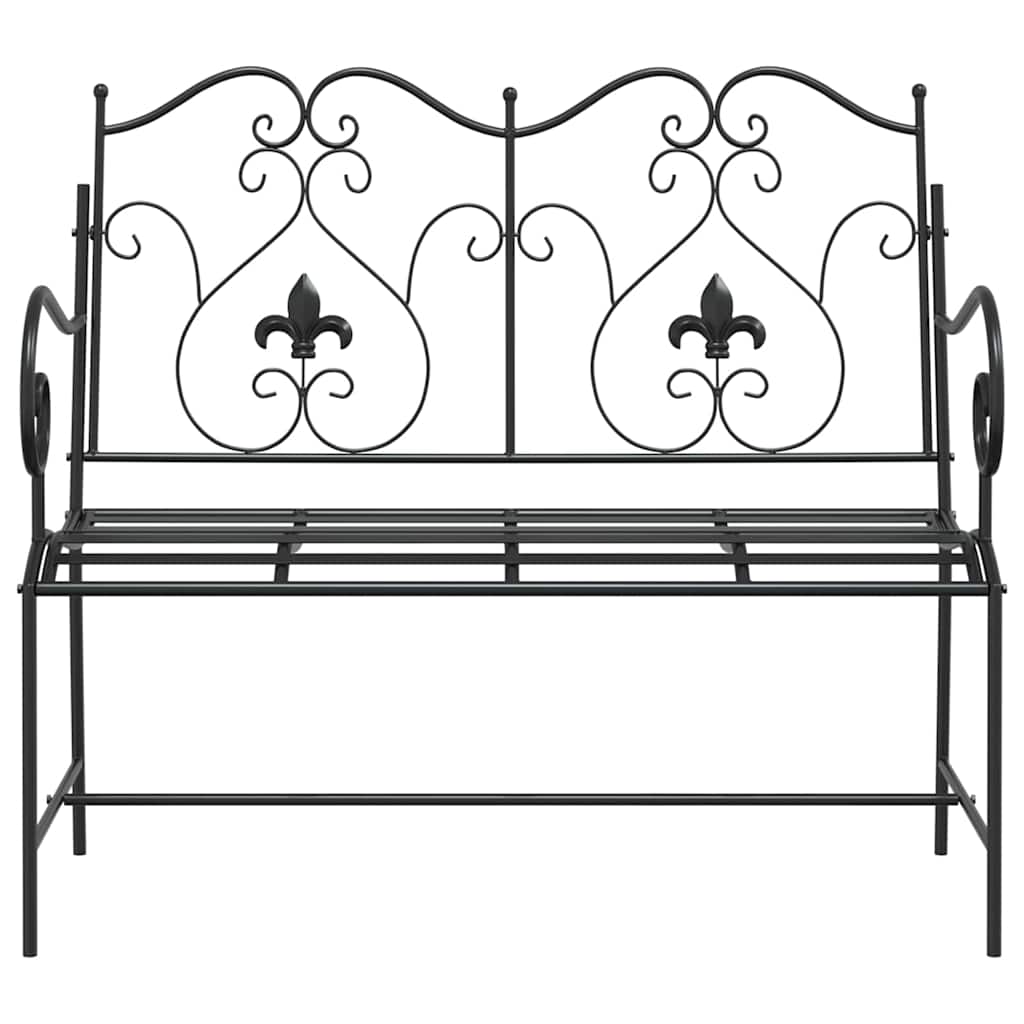 Banco de jardim Preto 104 x 54 x 93cm Aço