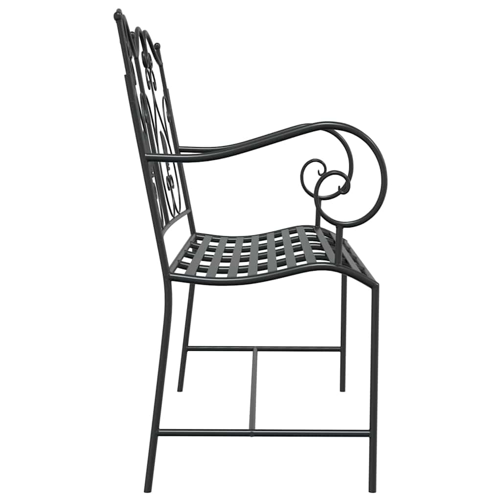 Banco de jardim Preto 104 x 54 x 93cm Aço