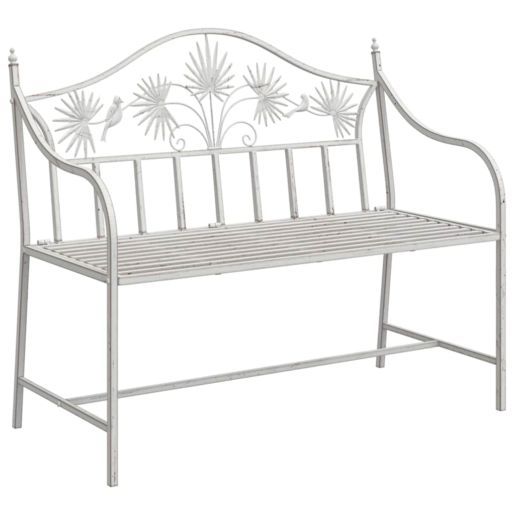 Banco de jardim Branco 104 x 54 x 93cm Aço